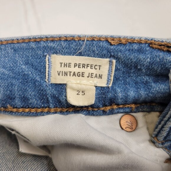 Madewell Women's Size 25 Jeans The Perfect Vintage Jean Distressed - Picture 4 of 6